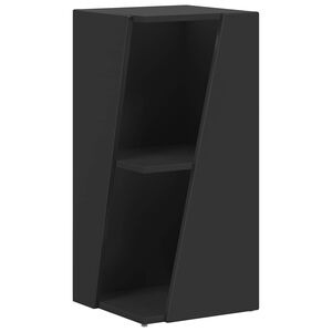 vidaXL Zijplank 33 x 32 x 70,5 cm Bewerkt hout Zwart