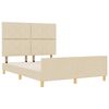 vidaXL Bedframe met hoofdeinde Cr&egrave;me 160 x 200 cm Stof