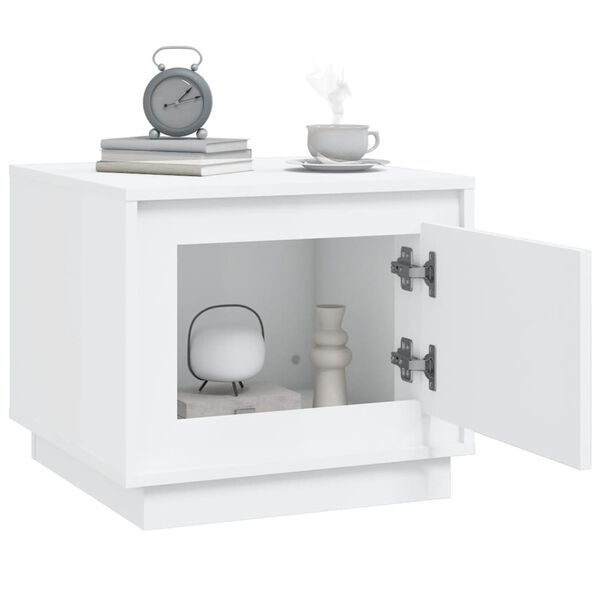 vidaXL Salontafel 51x50x44 cm bewerkt hout wit