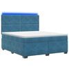 vidaXL Boxspringbed met matras Blauw 160 x 200 cm Fluweel