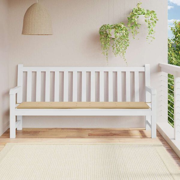 vidaXL Tuinbankkussen 200x50x4 cm oxford stof beige