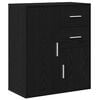 vidaXL Dressoir Zwart Eiken 60 x 31 x 70 cm Bewerkt hout