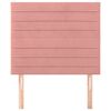 vidaXL Hoofdbord roze 100x5x118/128 cm fluweel
