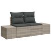 vidaXL Tuin Sofa Set met kussen 4 pcs Lichtgrijs Poly riet