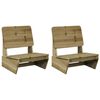 vidaXL Tuinstoelen 2 st 60x64x70,5 cm ge&iuml;mpregneerd hout