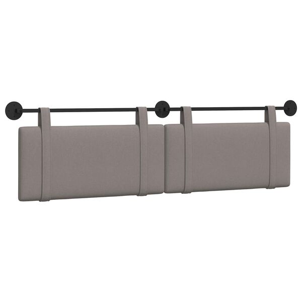 vidaXL Hangend Hoofdeinde Wandgemonteerd Taupe 170 x 55 x 5 cm Stof
