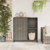 vidaXL Opbergkast met plank met opslag Grijs 100 x 36 x 102 cm Rattan