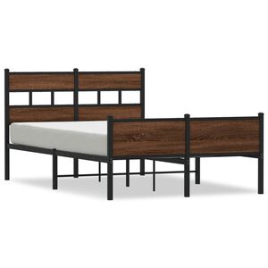 vidaXL Bedframe zonder matras bewerkt hout bruin eikenkleur 120x190 cm
