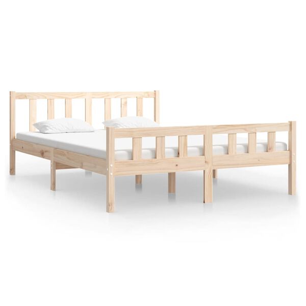 vidaXL Bedframe massief hout 120x190 cm
