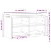 vidaXL Gangbankje SANDNES wit 87x40x50 cm massief grenenhout