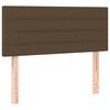 vidaXL Boxspring met matras en LED stof donkerbruin 80x200 cm