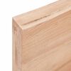 vidaXL Wastafelblad 100x30x(2-6) cm behandeld massief hout lichtbruin