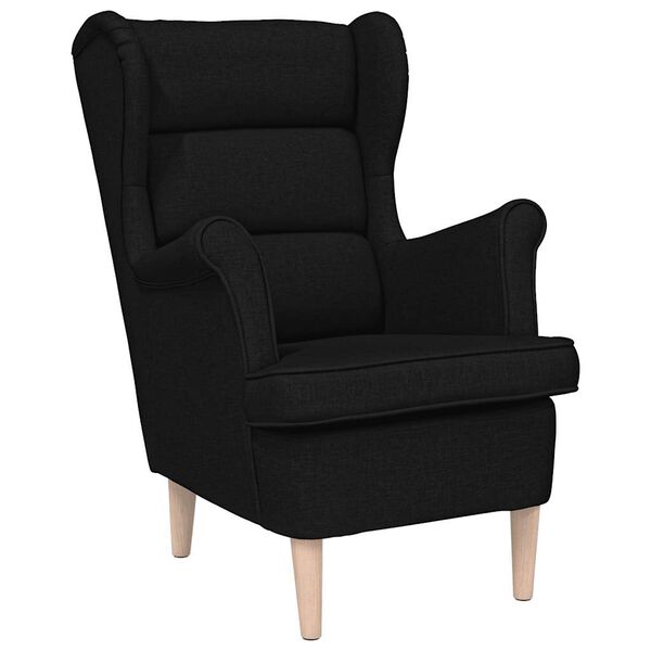 vidaXL Fauteuil 74x84x100 cm stof zwart