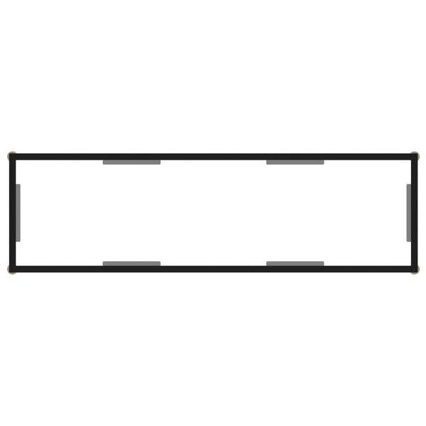 vidaXL Wandtafel 120x35x75 cm gehard glas transparant