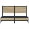 vidaXL Bedframe zonder matras metaal sonoma eikenkleurig 137x190 cm