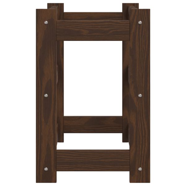 vidaXL Wijnrek voor 12 flessen massief grenenhout bruin