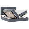 vidaXL LED Opslagbed met Matras Donkergrijs 200 x 200 cm Fluweel
