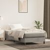 vidaXL Boxspring met matras fluweel lichtgrijs 90x200 cm