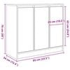 vidaXL Dressoir 85x34x76 cm spaanplaat grijs sonoma