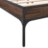 vidaXL Bedframe bewerkt hout metaal bruin eikenkleur 135x190 cm