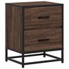 vidaXL Nachtkastje 40x31x50 cm bewerkt hout bruin eikenkleurig