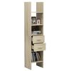 vidaXL Boekenkast 40x35x180 cm bewerkt hout sonoma eikenkleurig