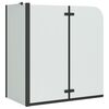 vidaXL Douche Omhulsel Zwart 120 x 68 x 130 cm ESG-glas en aluminium