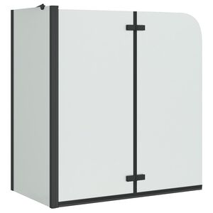 vidaXL Douche Omhulsel Zwart 120 x 68 x 130 cm ESG-glas en aluminium