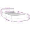 vidaXL Bedframe met hoofdeinde zonder matras 90x190 cm stof zwart