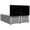 vidaXL Boxspring met matras stof lichtgrijs 180x200 cm