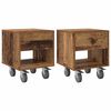 vidaXL Nachtkastje 2 pcs Oudhout 40,5 x 40 x 48 cm Bewerkt hout