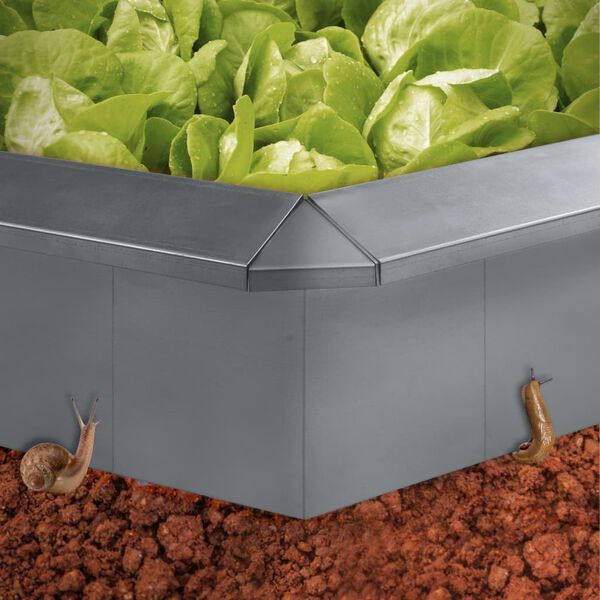 vidaXL Slakkenhek 444x25 cm gegalvaniseerd staal