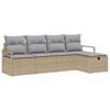 vidaXL Bankstel 5 st 5-Aantal zitplaatsen Beige en Licht Grijs