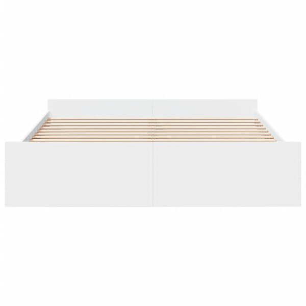vidaXL Bedframe met lades bewerkt hout wit 180x200 cm