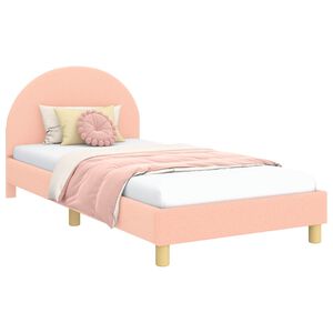 vidaXL Bedframe voor kinderen met hoofdbord Roze 80 x 200 cm