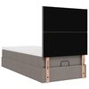 vidaXL Ottoman bed met matras en LED's 80x200cm stof taupe
