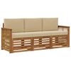 vidaXL Sofa-Sets 3 st Massief Acaciahout