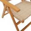 vidaXL 7-delige Tuinset poly rattan en massief hout beige