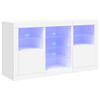 vidaXL Dressoir met LED-verlichting 123x37x67 cm wit