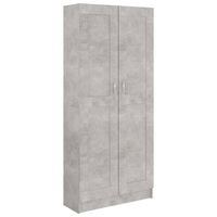 vidaXL Boekenkast 82,5x30,5x185,5 cm spaanplaat betongrijs