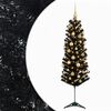 vidaXL Smalle kunstkerstboom met kerstballen 150 cm 150 LED's Warmwit