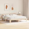 vidaXL Bedframe met hoofdeinde Naturel 200 x 200 cm Massief grenenhout