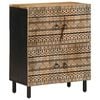 vidaXL Dressoir 60x33,5x75 cm massief ruw mangohout