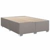 vidaXL Boxspring met matras stof taupe 140x200 cm