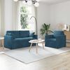vidaXL Bank 2 pcs Blauw 158 x 78 x 80 cm Fluweel