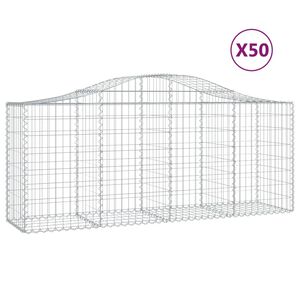 vidaXL Schanskorven 50 st gewelfd 200x50x80/100 cm ijzer