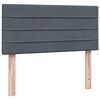 vidaXL Boxspring met matras fluweel donkergrijs 100x220 cm