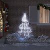 vidaXL LED Kerstboom met Grondspiesjes Koudwit 182 cm Metaal