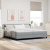 vidaXL Boxspringbed met matras Lichtgrijs 200 x 200 cm Stof