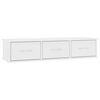 vidaXL Wandschap met lades 88x26x18,5 cm bewerkt hout wit